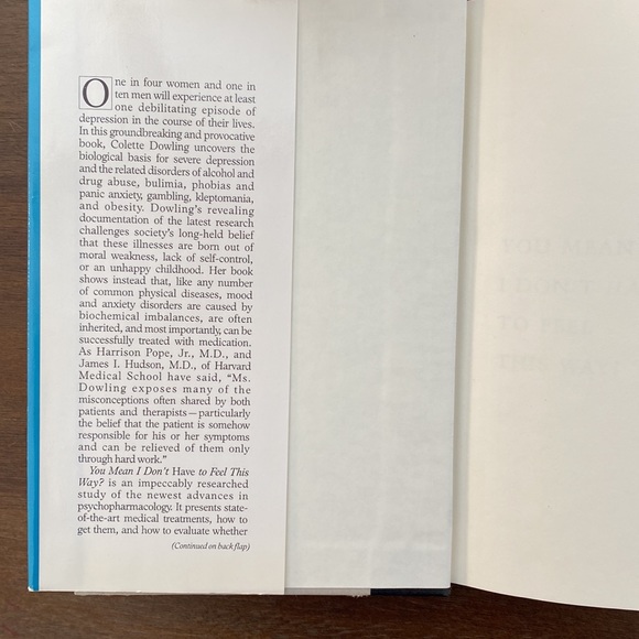 You Mean I Don't Have to Feel This Way? By Colette Dowling (hardcover) - Picture 3 of 6